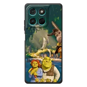 Печатный чехол с принтом Шрек для Motorola Moto G77 (Шрек и Фиона)