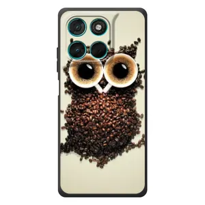 Чехлы с принтом СОВЫ для Motorola Moto G77 (Сова с зерен кофе)