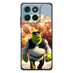 Печатный чехол с принтом Шрек для Motorola Moto G77 (Эпичный взрыв Шрек)