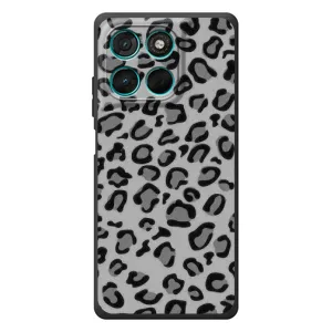 Чехол с леопардовым принтом на Motorola Moto G77 (Темный леопрад)