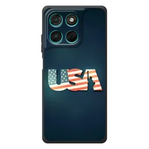 Чехол Флаг USA для Motorola Moto G77 (USA)