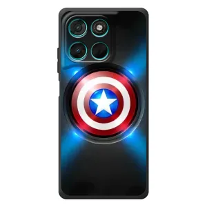 Чохол с Щітом Капітана Америки на Motorola Moto G77 (Яскраий Щит Капітана)