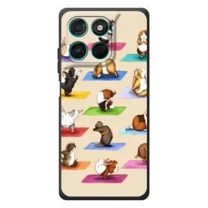 Чехол с Прикольным принтом на Motorola Moto G77 (Ёга свинок)