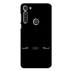 Силиконовый бампер с картинкой машины на Motorola MOTO G8 (Силует Audi)