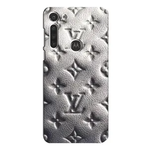 Текстурный Чехол Louis Vuitton для Мото Джи 8 (Бежевый ЛВ)