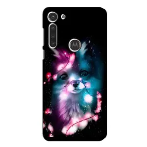 Чехол с Лисичкой для Motorola MOTO G8 (Черная Лиса)