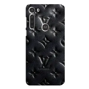 Текстурный Чехол Louis Vuitton для Мото Джи 8 (Черный ЛВ)