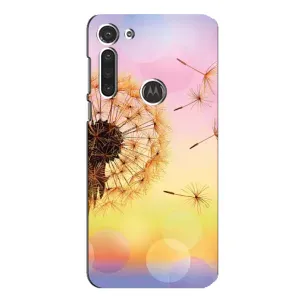 Силиконовый Чехол с одуванчиками на Motorola MOTO G8 (Цветок-одуванчик)