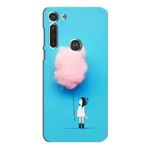 Дівчачий Чохол для Motorola MOTO G8 (Дівчинка з хмаринкою)