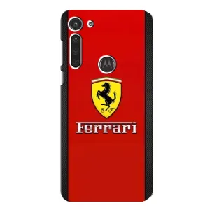Силиконовый бампер с картинкой машины на Motorola MOTO G8 (Ferrari Logo)