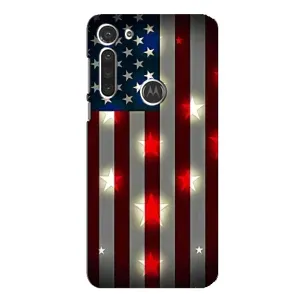Чехол Флаг USA для Motorola MOTO G8 (Флаг США 2)
