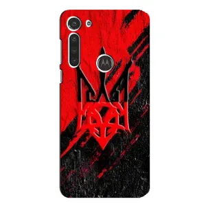 Чохли УПА (Червоно-Чорний) на Motorola MOTO G8 (Герб в кольорах УПА)