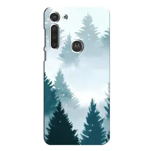 Летний Чехол на Motorola MOTO G8 (Горный лес)