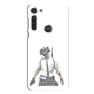 Силиконовый чехол с картинкой "Герой Pubg" на Motorola MOTO G8 (Из букв)