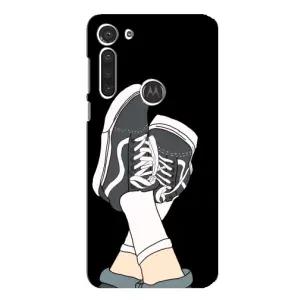Чехол с Прикольным принтом на Motorola MOTO G8 (Кеды)