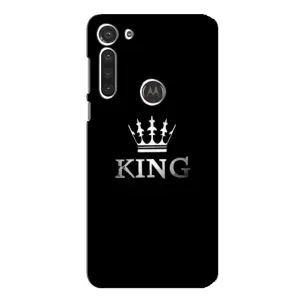 Чехол (Корона на чёрном фоне) для Мото Джи 8 (KING)