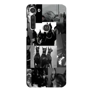 Чехол ДОБЕРМАН для Motorola MOTO G8 (Коллаж Доберман)