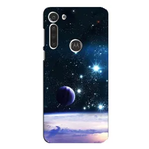 Чехол (ТПУ) с планетами на Motorola MOTO G8 (Космический вид)