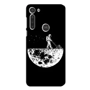 Силиконовый Чехол с принтом "Космонавты" на Motorola MOTO G8 (Космонавт)