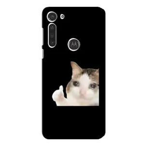Бампер с принтом Мемы для Motorola MOTO G8 (Кот в слезах)