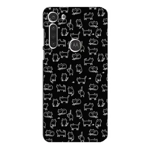 Чехол на тематику: Коты для Motorola MOTO G8 (Котики на черном)