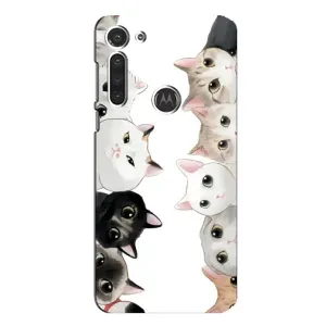 Силиконовый чехол с котиком для Motorola MOTO G8 (Коты)