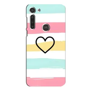 Чехлы с тематикой "Маленькие Сердечки" на Motorola MOTO G8 (Красивое сердечко)