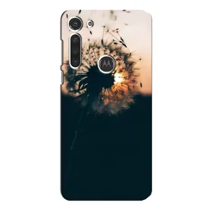 Силиконовый Чехол с одуванчиками на Motorola MOTO G8 (Красивый одуванчик)