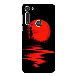 Летний Чехол на Motorola MOTO G8 (Красный Закат)
