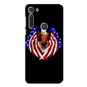 Чехол Флаг USA для Motorola MOTO G8 (Крылья США)