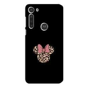 Чехол с леопардовым принтом на Motorola MOTO G8 (Леопардовая Минни)