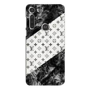 Чехол Стиль Louis Vuitton на Motorola MOTO G8 (LV на белом)