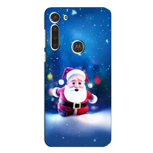 Чехлы на Новый Год Motorola MOTO G8 (Маленький Дед Мороз)