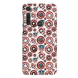 Чехол с Щитом Капитана Америки на Motorola MOTO G8 (Марвел щиты)