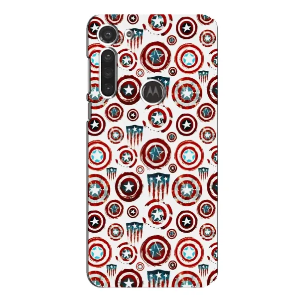 Чехол с рисунком «Марвел щиты» для Motorola MOTO G8