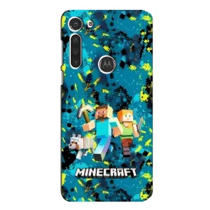 Чехлы для Motorola MOTO G8 (Персонажи Майн Крафт) (Майнкрафт)