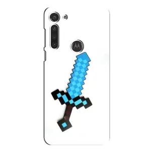 Чехлы для Motorola MOTO G8 (Персонажи Майн Крафт) (Меч)