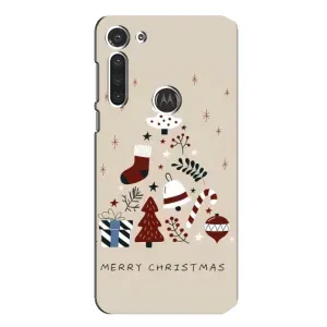 Чехол Санта Клаус для Motorola MOTO G8 (Merry Christmas)