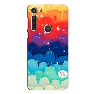 Силиконовый чехол с котиком для Motorola MOTO G8 (Mew)