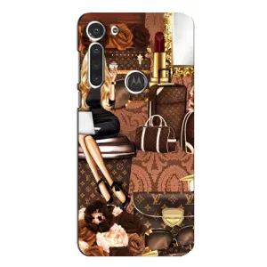 Чехол Стиль Louis Vuitton на Motorola MOTO G8 (Мода Луи Виттон)