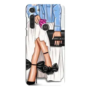 Силиконовый Чехол на Motorola MOTO G8 с картинкой Стильных Девушек (Мода)