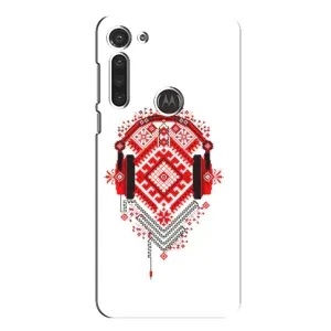 Силиконовый Чехол на Motorola MOTO G8 с картинкой Вышиванки (Модная вышиванка)