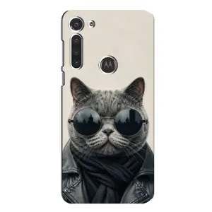 Чехол на тематику: Коты для Motorola MOTO G8 (Модный кот)