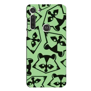 Силиконовый Чехол с Енотами на Motorola MOTO G8 (Мордочки Енота)