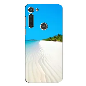 Летний Чехол на Motorola MOTO G8 (Море песок)