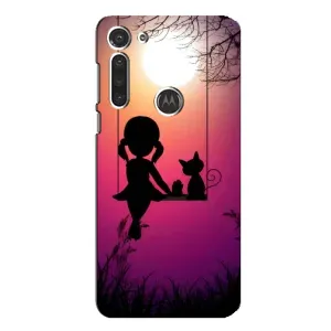 Дівчачий Чохол для Motorola MOTO G8 (На гойдалці)