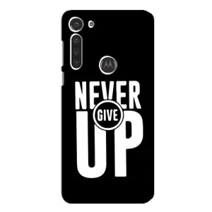 Силиконовый Чехол на Motorola MOTO G8 с картинкой Nike (Never Give UP)