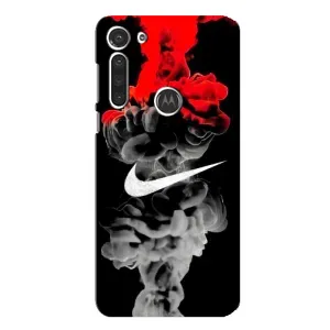 Силиконовый Чехол на Motorola MOTO G8 с картинкой Nike (Nike дым)
