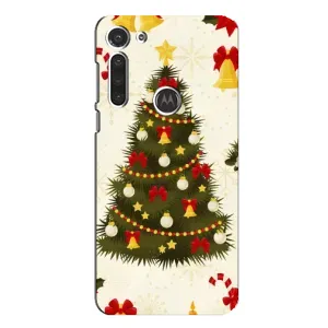 Чехол Новогодняя Елка на Motorola MOTO G8 (Новогодний принт)