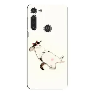 Чехол на тематику: Коты для Motorola MOTO G8 (Отдых)